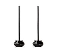 Danilovo Bougeoir Bougies Fines - Porte Bougie en Céramique Artisanal - Bougeoirs Robustes pour Chandeliers - Décoration Maison - 2 Pièces (Noir)