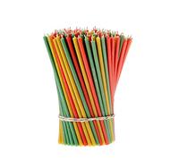 Danilovo Bougies à la Cire d'Abeille (Multicolores) - Bougies Orthodoxe pour Prière, Décoration de Table, 150 Pièces (3 Couleurs, Hauteur 16,5 cm)