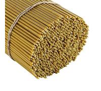 Danilovo Lot de 50 bougies en cire d'abeille pure - Ne coule pas - Sans fumée - Hautes et fines - Bougies décoratives pour prière d'église, décoration ou anniversaire - Bougies parfumées au miel - 16,5 x 0,6 cm (Jaune, 50 pièces)