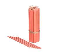 Danilovo Lot de 50 bougies en cire d'abeille - Rose - Ne coule pas, ne fume pas - Bougies décoratives pour prière d'église, décoration ou anniversaire - 16,4 cm de haut x 0,52 cm de diamètre (rose)