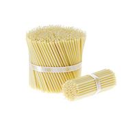 Danilovo Lot de 500 bougies blanches en cire d'abeille - Bougies orthopédiques pour prière, rituels, décoration de table de mariage - Non toxique - sans goutte, N100, hauteur : 16 cm, Ø 5,7 mm