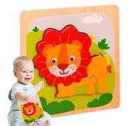 d'animaux en Bois - Cartoon Jigsaw, Montessorii Learning Toy | de Lion de Poisson Singe de Grenouille de Canard de Canard coloré, Jeu de Teaser du Cerveau pour Les des