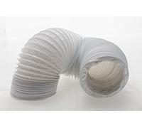 Daniplus Tuyau d'évacuation d'air en PVC flexible, diamètre : 125 / 127 mm, longueur : 6 m, pour climatisation, sèche-linge, hotte