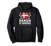 Danish by Marriage Danish Wife Husband Denmark Flag Sweat à Capuche