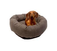Danish Design Allsorts Panier pour Chien en Forme de Donut Olive Taille M | Panier rond pour chien tissé olive avec coussin amovible ; taille fabricant M 76,2 cm.