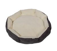 Danish Design Essentials Lit matelassé pour Chien - Anthracite - Taille M 62 x 60 x 16 cm - avec Doublure en Fourrure - Lavable en Machine