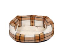 Danish Design Sand Bowmore Lit pour Chien/Chiot Motif à Carreaux brossé Taille M 76,2 cm