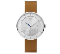 Danish Design Studio Globe 11-B1-01 LDN Montre pour homme Argenté/Camel Solar London Skyline 41 mm Acier