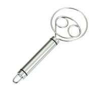 Danish Dough - Whisk Stainless Steel Ergonomic | 19cm Baking Tool Heavy Duty Multi Functional Egg Mixer Design for Dough, Batter, Cake, Pastry, Kitchen, Bakery or Restaurant Use