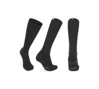 DANISH ENDURANCE 1 ou 2 Paires de Chaussettes de Contention 21-26 mmhg, Compression Optimale, Running & Sport, Homme Femme, Noir uni, 35-38