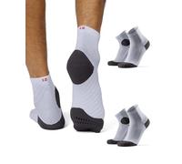 DANISH ENDURANCE 2 Paires de Chaussettes de Course à Pied Anti-Dérapantes, Anti-Ampoules et Respirantes, Blanc, 39-42