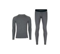 DANISH ENDURANCE Base Layer 'Merino' gris chiné / noir, Taille S
