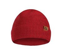 DANISH ENDURANCE Bonnet en Laine Mérinos Thermique Automne-Hiver, Style Pêcheur, pour Hommes et Femmes, Unisexe, Rouge, Taille Unique