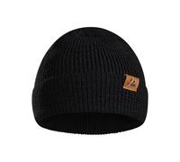 DANISH ENDURANCE Bonnet en Laine Mérinos Tricoté, Noir, One Size