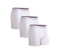 DANISH ENDURANCE Boxer Bambou Homme, Calecon Homme Ultra Doux et Respirant, Lot de 3, Blanc, L