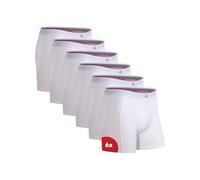 DANISH ENDURANCE Boxer Bambou Homme, Calecon Homme Ultra Doux et Respirant, Lot de 6, Blanc, 2XL