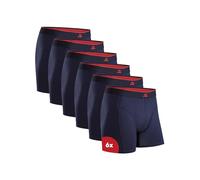 DANISH ENDURANCE Boxer Bambou Homme, Calecon Homme Ultra Doux et Respirant, Lot de 6, Bleu Marine, L
