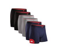 DANISH ENDURANCE Boxer Bambou Homme, Calecon Homme Ultra Doux et Respirant, Lot de 6, MC (2X Noir, 2X Gris, 2X Bleu Marine), XXL