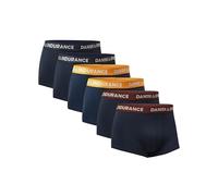 DANISH ENDURANCE Boxer Homme Courte, Calecon Homme en Coton Ultra Doux, Lot de 6, Multicolore (2xBleu Marine, 2xBleu Marine/Orange, 2xBleu Marine/Bordeaux) Lot de 6, L