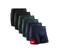 DANISH ENDURANCE Boxer Homme en Coton Ultra Doux et Élastique Caleçon Homme, Confortable et Respirant, Lot de 6, MC (2X Noir, 2X Bleu Mélange, 2X Vert), XL