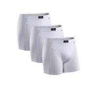 DANISH ENDURANCE Boxer Homme en Coton Ultra Doux et Élastique Caleçon Homme, Confortable et Respirant, Lot de 3, Blanc, M