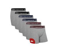 DANISH ENDURANCE Boxer Homme en Coton Ultra Doux et Élastique Caleçon Homme, Confortable et Respirant, Lot de 6, MC (2X Gris/Noir, 2X Gris/Marine, 2X Gris/Bordeaux), M