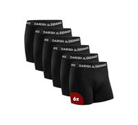 DANISH ENDURANCE Boxer Homme en Coton Ultra Doux et Élastique Caleçon Homme, Confortable et Respirant, Lot de 6, Noir, S