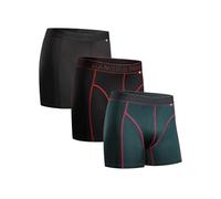DANISH ENDURANCE Boxer Homme Sport Respirant et Doux, Anti-Frottement, Lot de 3, De Plusieurs Couleurs - Lot de 3 (1 X Noir, 1 X Vert/Violet, 1 X Noir/Rouge), M