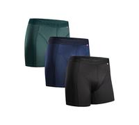 DANISH ENDURANCE Boxer Homme Sport Respirant et Doux, Anti-Frottement, Lot de 3, Multicouleurs (1x Noir, 1x Bleu, 1x Vert), L