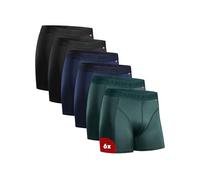 DANISH ENDURANCE Boxer Homme Sport Respirants et Doux, Anti-Frottement, Lot de 6, 2X Noir, 2X Bleu, 2X Vert, L