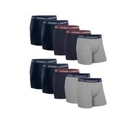DANISH ENDURANCE Boxers Hommes en Coton, Lot de 3, 6 ou 10, Multicolore (4xMarine, 3xMarine/Bordeaux, 3xGris/Marine), M