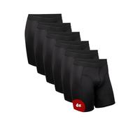 DANISH ENDURANCE Boxers de Running Hommes, Lot de 6, Noir Très Long, L