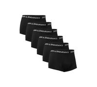DANISH ENDURANCE Boxer Homme Courte, Calecon Homme en Coton Ultra Doux, Lot de 6, Noir - Lot de 6, M