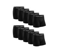 DANISH ENDURANCE Boxer Homme en Coton Ultra Doux et Élastique Caleçon Homme, Confortable et Respirant, Lot de 10, Noir, XXL