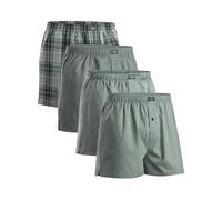 DANISH ENDURANCE Boxers Tissés pour Hommes, 100% Coton Bio, Caleçon en Coton Lot de 4 ou 6, Vert Mélangé/Rayures, XXXL