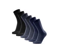 DANISH ENDURANCE Chaussettes 'Bamboo Dress' bleu / rouge sang / noir / blanc, Taille 39-42