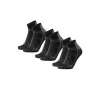 DANISH ENDURANCE Chaussettes Courtes pour Vélo sur Route et VTT, Respirantes, Idéal Cyclisme, 3 Paires, Noir, 35-38