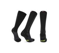 DANISH ENDURANCE Chaussettes de Compression 21-26 mmHg, Hommes et Femmes, Unisexes, Lot de 1 ou 2, Noir/Gris, 35-38