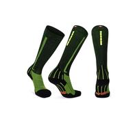 DANISH ENDURANCE Chaussettes de Compression 21-26 mmHg, Hommes et Femmes, Unisexes, Lot de 1 ou 2, Noir/Jaune, 39-42