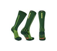 DANISH ENDURANCE Chaussettes de Compression 21-26 mmHg, Hommes et Femmes, Unisexes, Lot de 1 ou 2, Vert/Jaune, 39-42