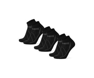 DANISH ENDURANCE Chaussettes de Cyclisme d'Été Anti-Ampoules pour Hommes et Femmes, Unisexe, Lot de 3, Noir, 39-42