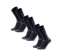 DANISH ENDURANCE Chaussettes de Randonnée en Laine Mérinos Anti-ampoules, Unisexe, Lot de 3, Bleu Marine, 39-42