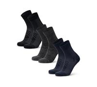 DANISH ENDURANCE Chaussettes de Randonnée en Laine Mérinos Chaudes, Unisexes, 3 & 5 Paire, Multicouleurs (1x Noir, 1x Gris, 1x Bleu Marine), 43-47