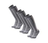 DANISH ENDURANCE Chaussettes de Randonnée en Laine Mérinos Hauteur Genoux Lot de 1 ou 3, Gris Clair, 35-38