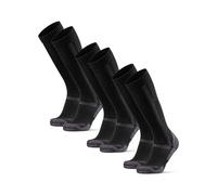 DANISH ENDURANCE Chaussettes de Randonnée en Laine Mérinos Hauteur Genoux Lot de 1 ou 3, Noir, 43-47