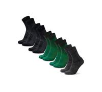DANISH ENDURANCE Chaussettes de Randonnée en Laine Mérinos Légères, Lot de 3 ou 5, Multicolore (2xVert, 2xNoir, 1xGris Foncé), 43-47