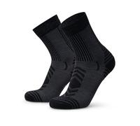 DANISH ENDURANCE Chaussettes de Randonnée en Laine Mérinos Légères, Noir, 39-42