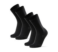 DANISH ENDURANCE Chaussettes de Randonnée en Laine Mérinos, Lot de 2, Noir, 35-38