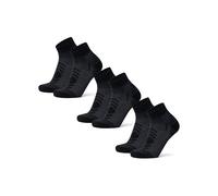 DANISH ENDURANCE Chaussettes de Randonnée en Laine Mérinos Respirante, Unisexes Lot de 3, Noir, 43-47