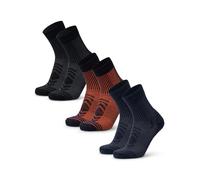 DANISH ENDURANCE Chaussettes de Randonnée Mérinos Légères, Lot de 3 ou 5 | Chaussettes de Randonnée Légères en Laine Mérinos, Rembourrage Anti-Ampoules, Respirantes pour l'Été, Unisexe